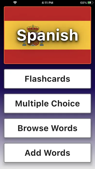 Learn Spanish Words Flashcards Screenshots