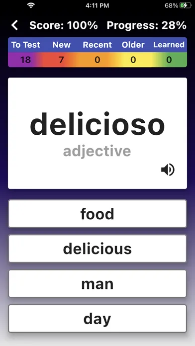 Learn Spanish Words Flashcards Screenshots