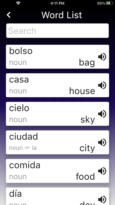 Learn Spanish Words Flashcards Screenshots