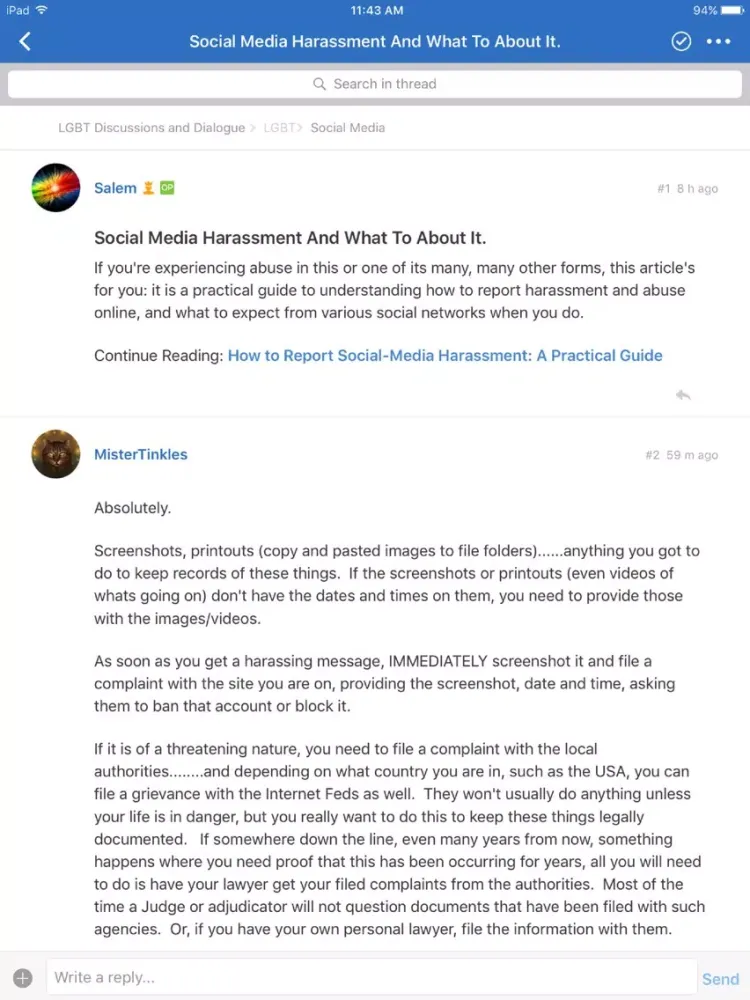 LGBT Discussions and Dialogue iPad  Screenshots