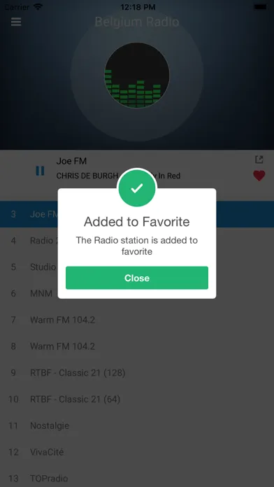 ภาพหน้าจอของ Belgium Radio Station: Belgian