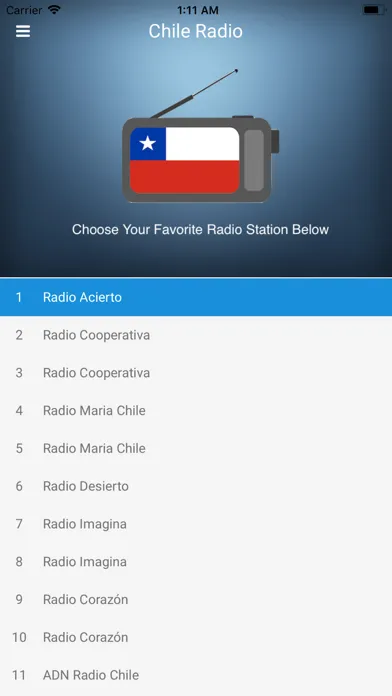 Chile Radio Station:Chilean FM Ekran Görüntüleri