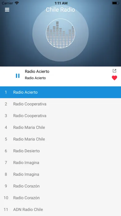 Chile Radio Station:Chilean FM Ekran Görüntüleri
