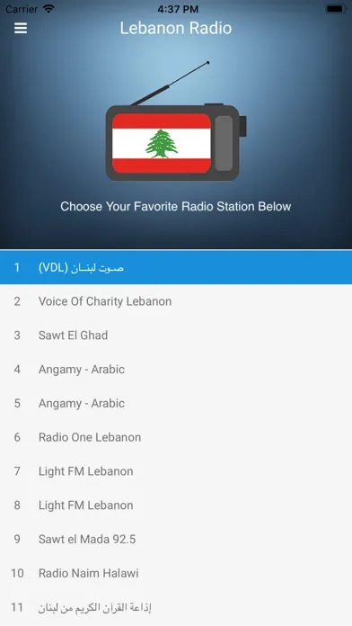 Capturas de tela do Lebanon Radio Station:Lebanese