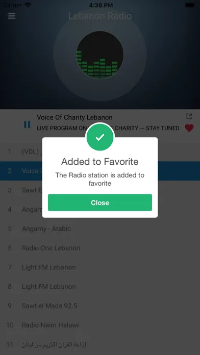 Capturas de tela do Lebanon Radio Station:Lebanese