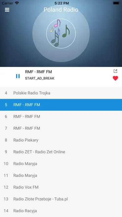 Tangkapan skrin Poland Radio Station Polish FM