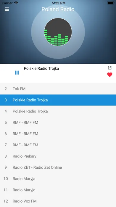 Tangkapan skrin Poland Radio Station Polish FM