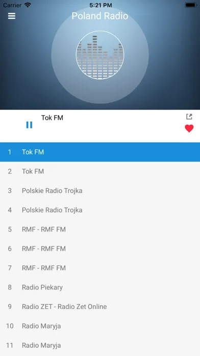 Tangkapan skrin Poland Radio Station Polish FM