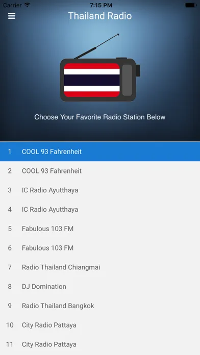 Thailand Radio Station Thai FM应用截图