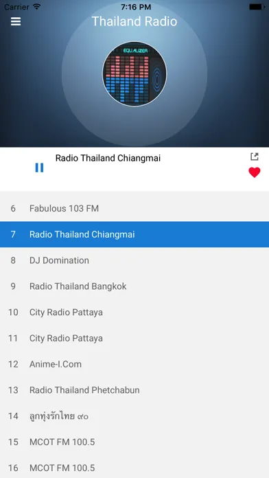 Thailand Radio Station Thai FM应用截图