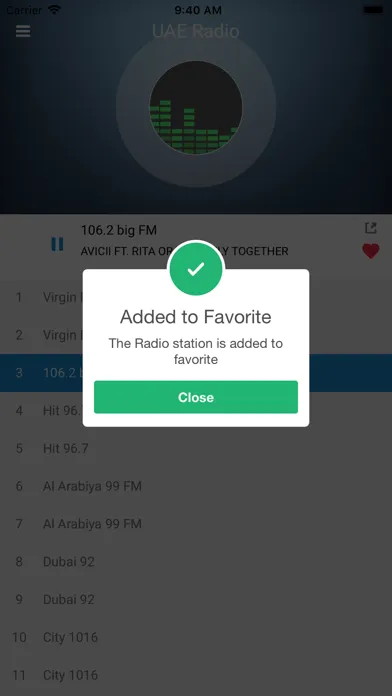 Capturas de tela do UAE Radio Station (Arabic FM)