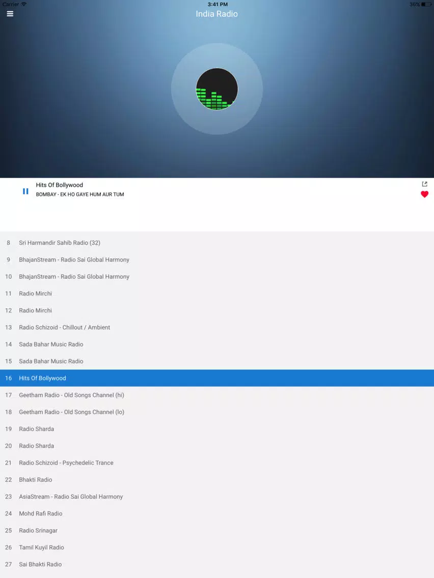 Tangkapan layar India Radio Station: Indian FM iPad 