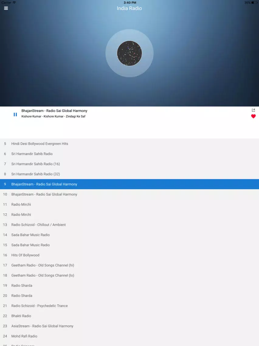 Tangkapan layar India Radio Station: Indian FM iPad 