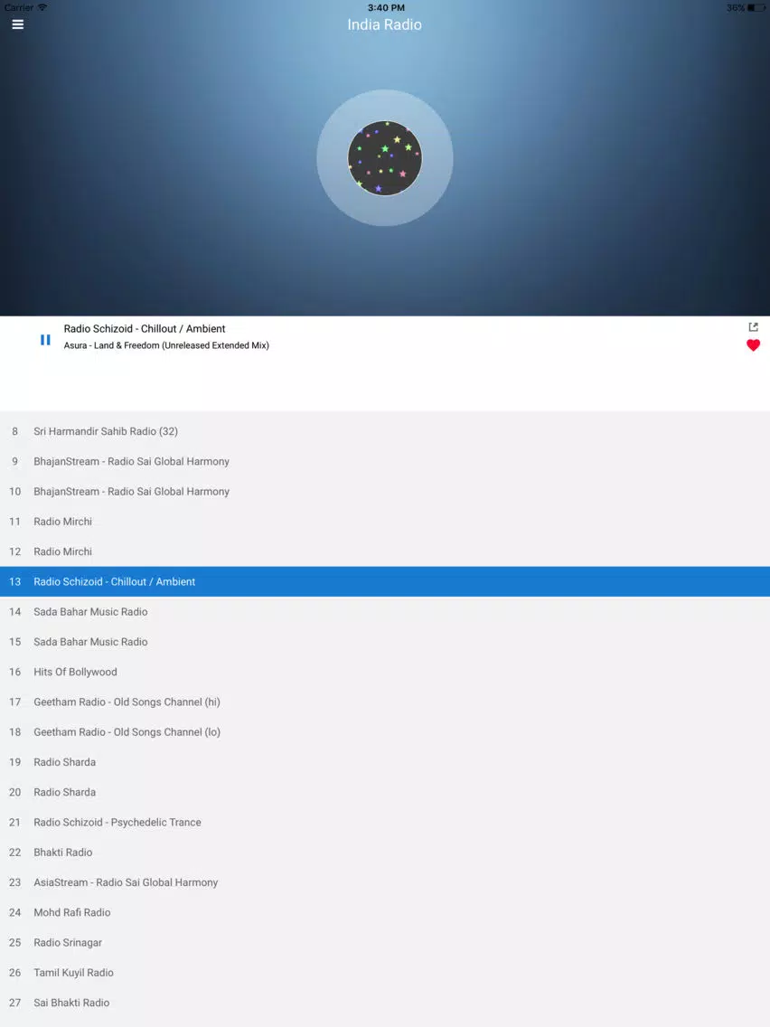 Tangkapan layar India Radio Station: Indian FM iPad 