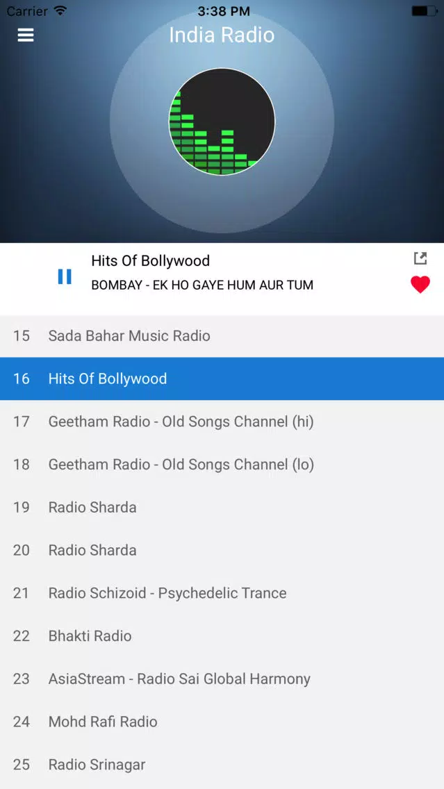 Tangkapan layar India Radio Station: Indian FM