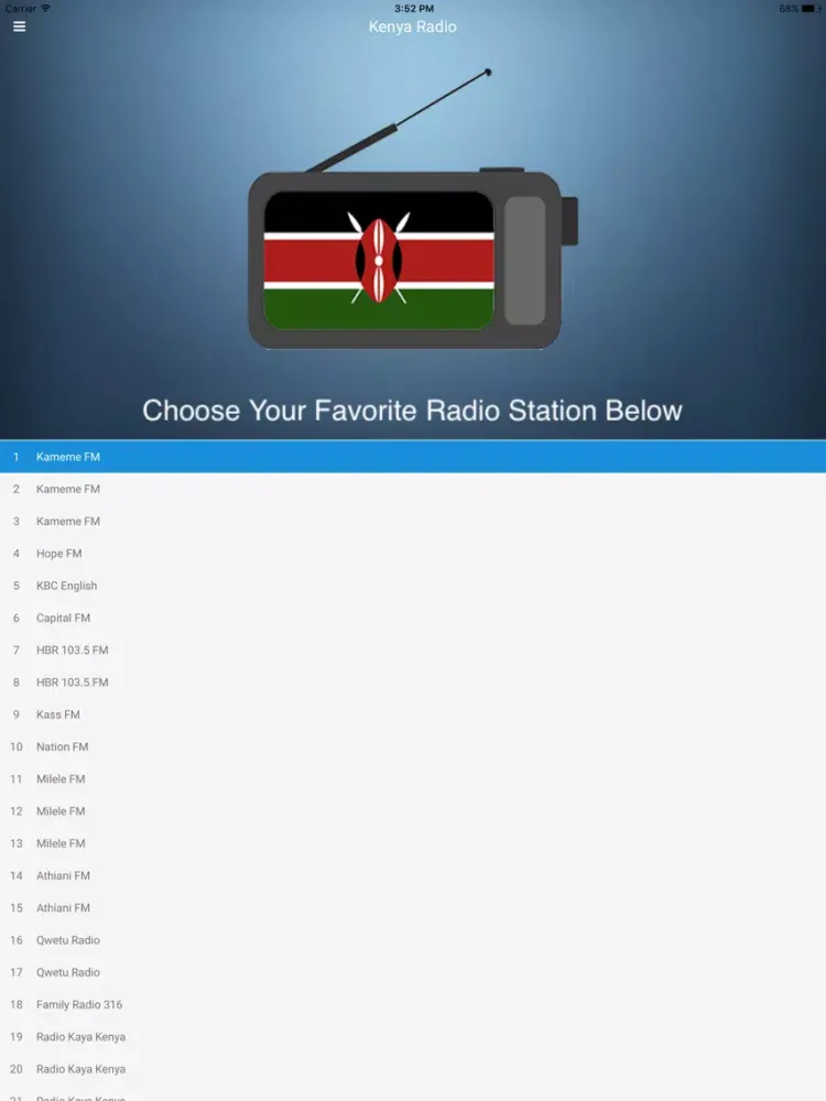 Kenya Radio Station: Online FM iPad  Ekran Görüntüleri