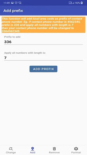 Contacts Prefix Fixer Ekran Görüntüleri
