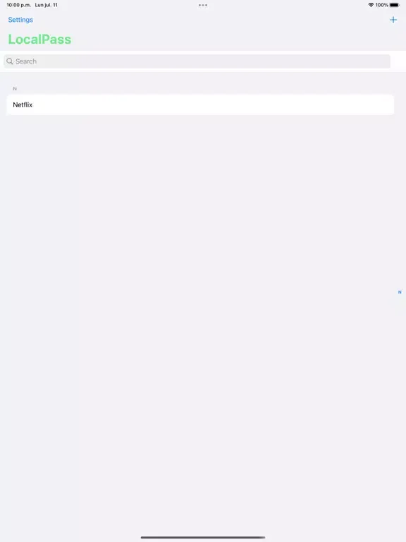 LocalPass: Local Passwords iPad 스크린샷