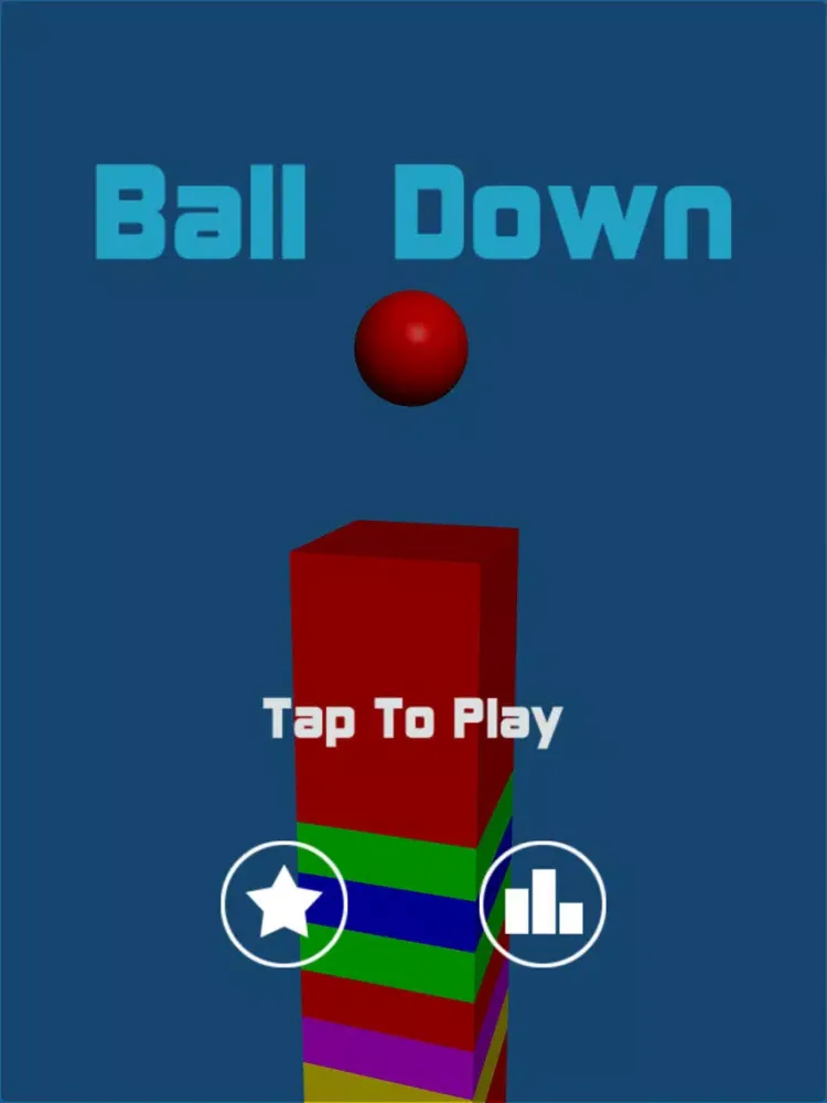 Ball Down — Cube Skip or Color Skip iPad  스크린샷