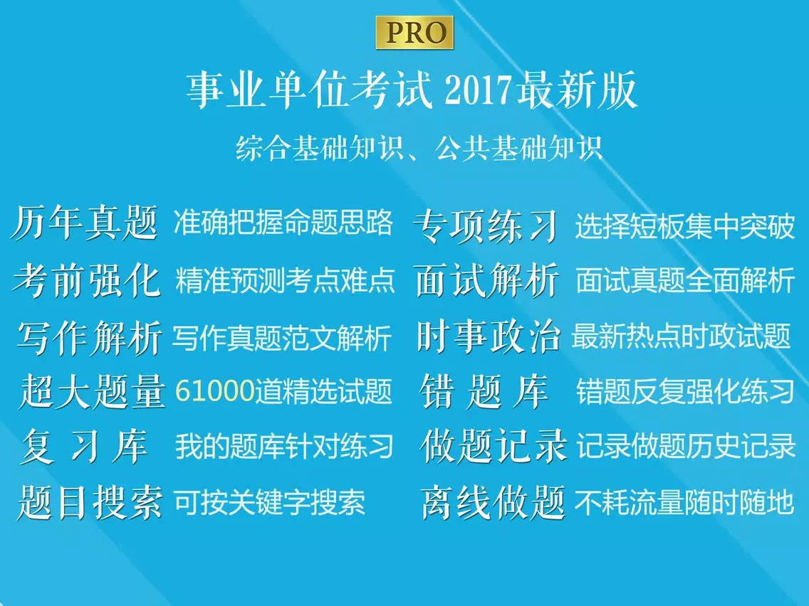 事业单位最新最全题库2017新版 iPad 应用截图