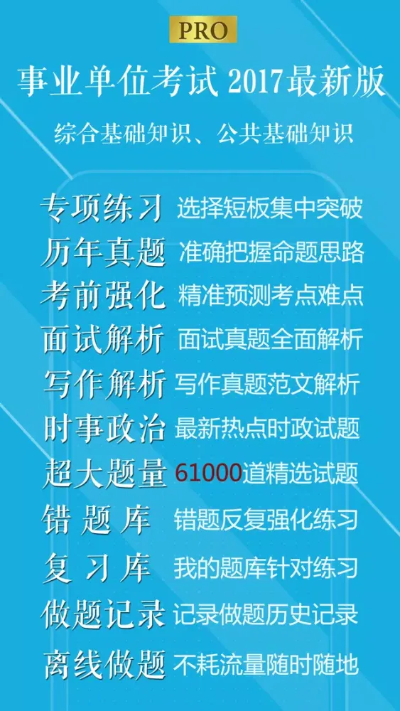 事业单位最新最全题库2017新版应用截图