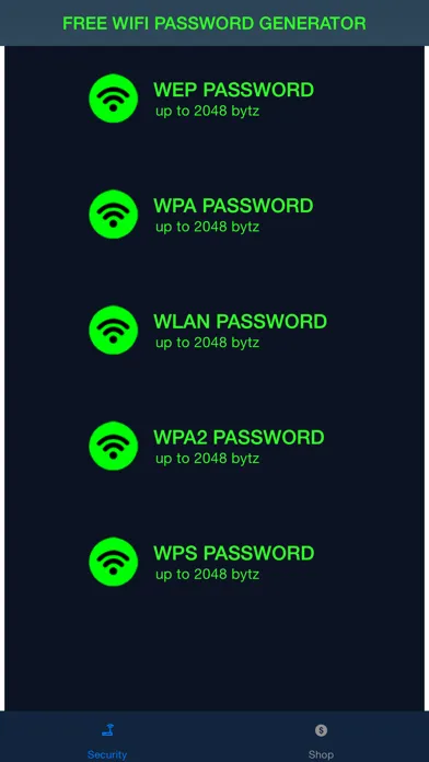 Ảnh chụp màn hình của FREE WIFI PASSWORD GENERATOR