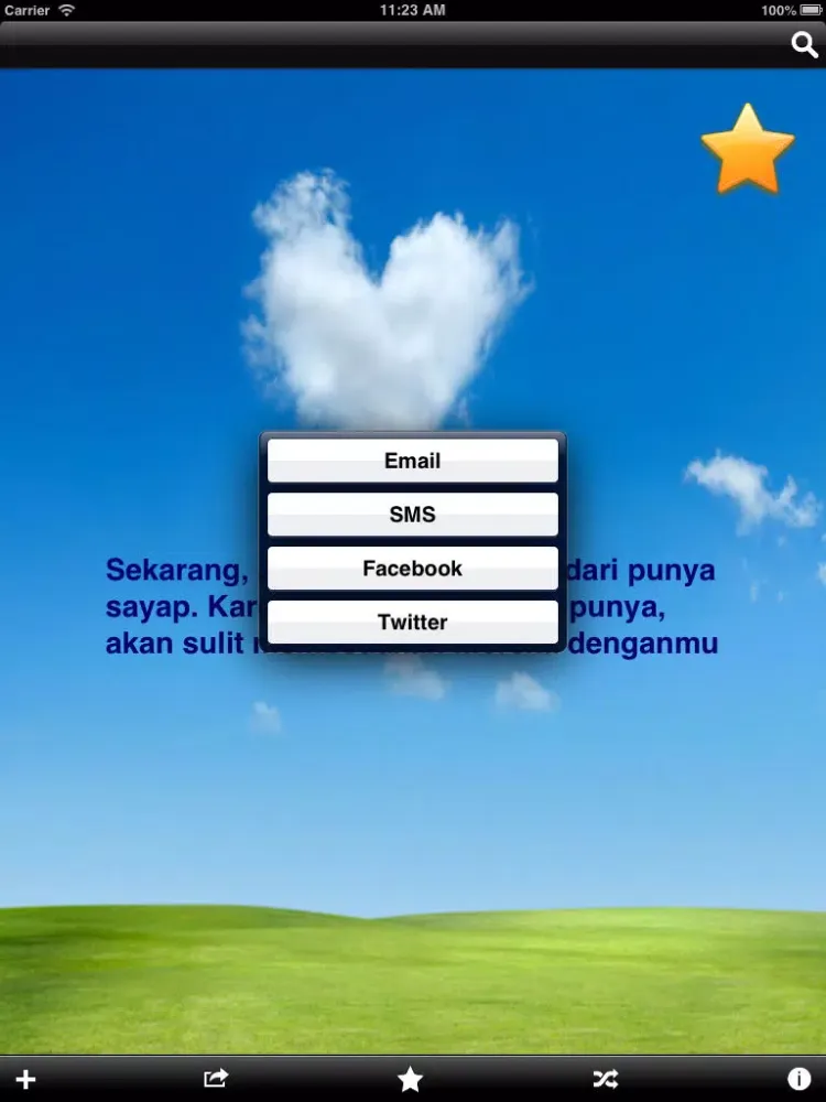 Pesan Cinta iPad  स्क्रीनशॉट