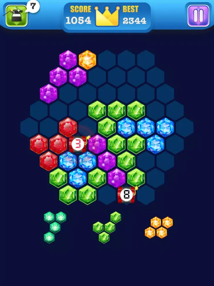 Jewel Hexa Classic: Gems Star Story iPad  Screenshots