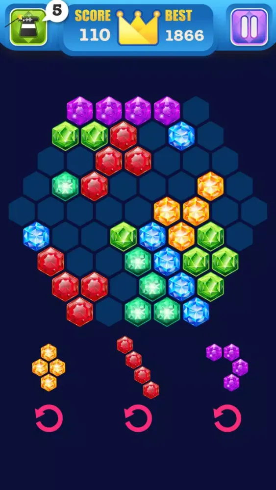 Jewel Hexa Classic: Gems Star Story Screenshots