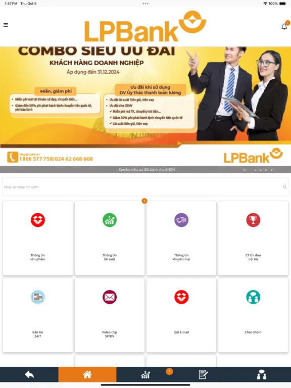Zrzuty ekranu Sổ tay LPBank iPad 