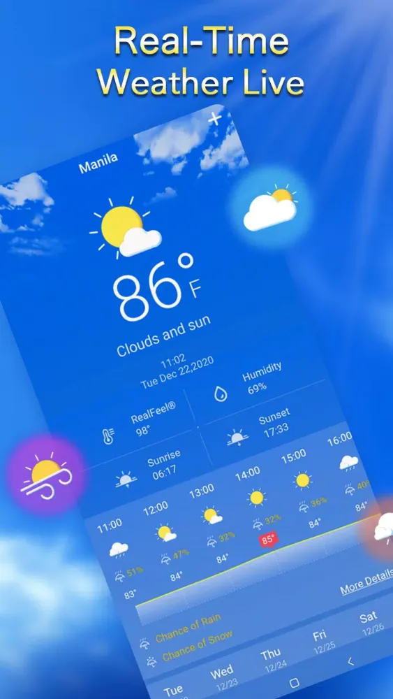 Zrzuty ekranu Local Weather：Weather Forecast