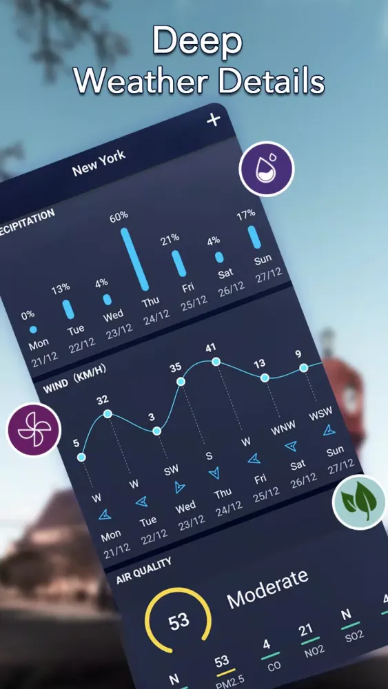 Zrzuty ekranu Local Weather：Weather Forecast
