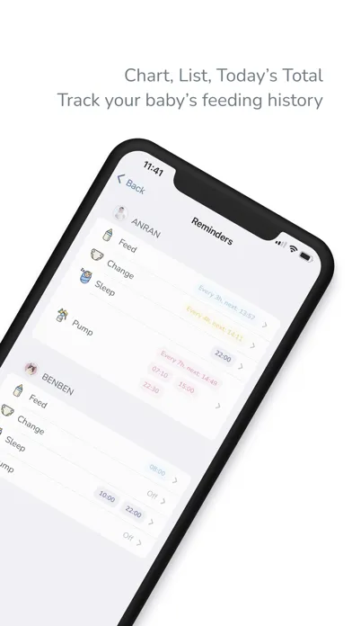 Capturas de pantalla de Baby Feed Tracker, Twin - Burp