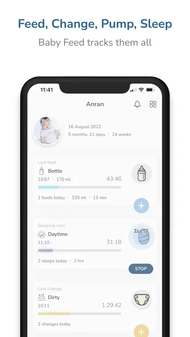 Capturas de pantalla de Baby Feed Tracker, Twin - Burp