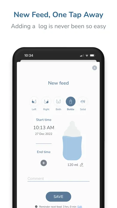 Capturas de pantalla de Baby Feed Tracker, Twin - Burp