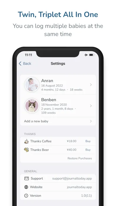 Capturas de pantalla de Baby Feed Tracker, Twin - Burp