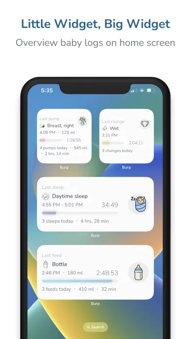 Capturas de pantalla de Baby Feed Tracker, Twin - Burp