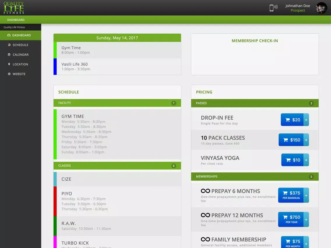 Zrzuty ekranu Quality Life Fitness iPad 