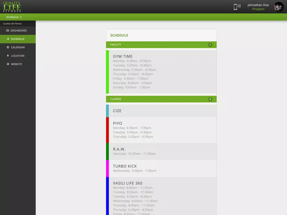 Zrzuty ekranu Quality Life Fitness iPad 