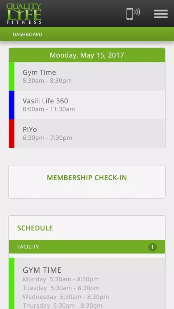 Zrzuty ekranu Quality Life Fitness