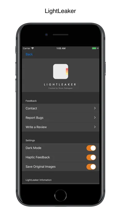Screenshot di LightLeaker