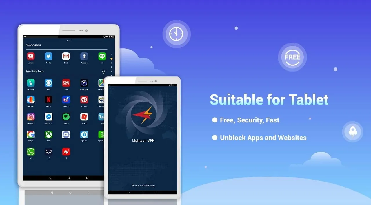 Capturas de pantalla de Lightsail VPN