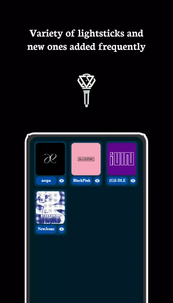 Capturas de tela do LightStick K-pop - ChinguStick