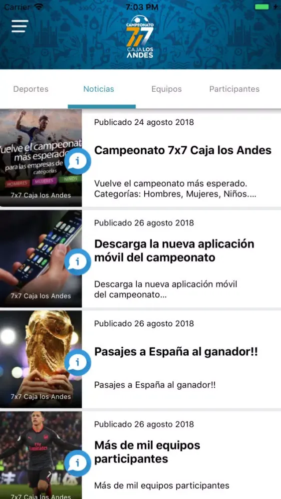 Capturas de pantalla de 7x7 Caja los Andes