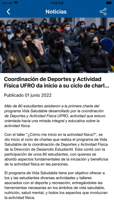 Captures d'écran de Deportes UFRO