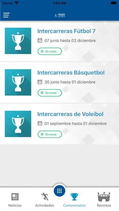 Captures d'écran de Deportes UFRO