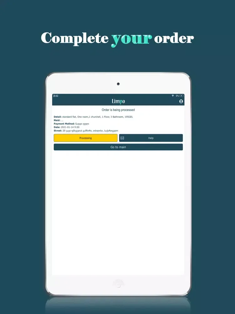 Zrzuty ekranu Limpo iPad 