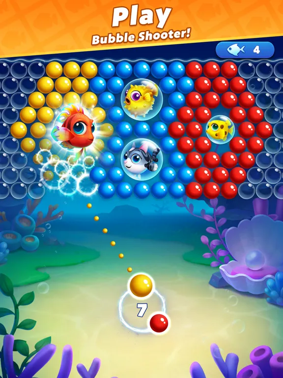Bubble Shooter: Ocean Pop iPad  स्क्रीनशॉट