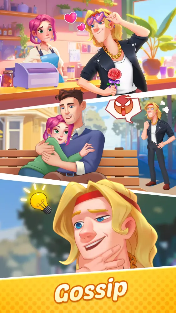 Capturas de tela do Gossip Street: Merge & Story
