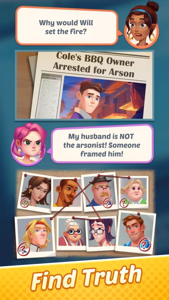 Capturas de tela do Gossip Street: Merge & Story